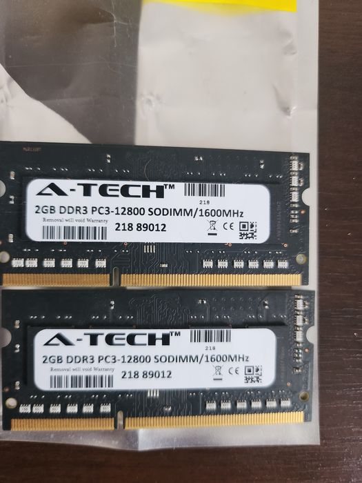 Оперативна память ОЗУ RAM ddr3 2gb 1600 MHz SODIMM