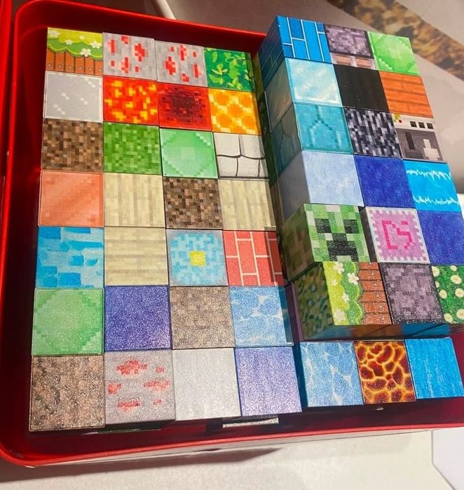 Zestaw klockow magnetycznych minecraft