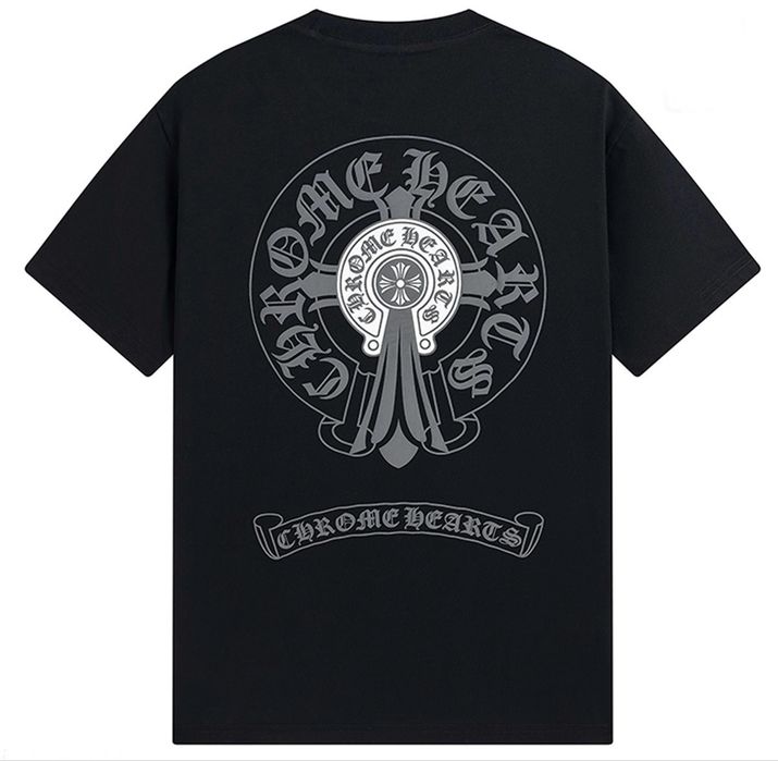Футболки Chrome Hearts Logo унисекс белые черные Хром Хартс