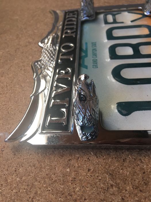 Рамка на номер от мотоцикла chopper, мопед. USA Harley Орел