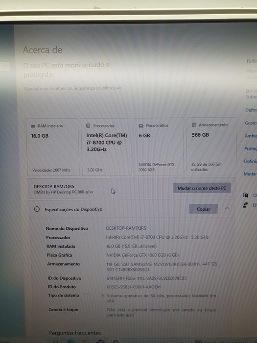 Portatil gaming GTX 1060 6GB