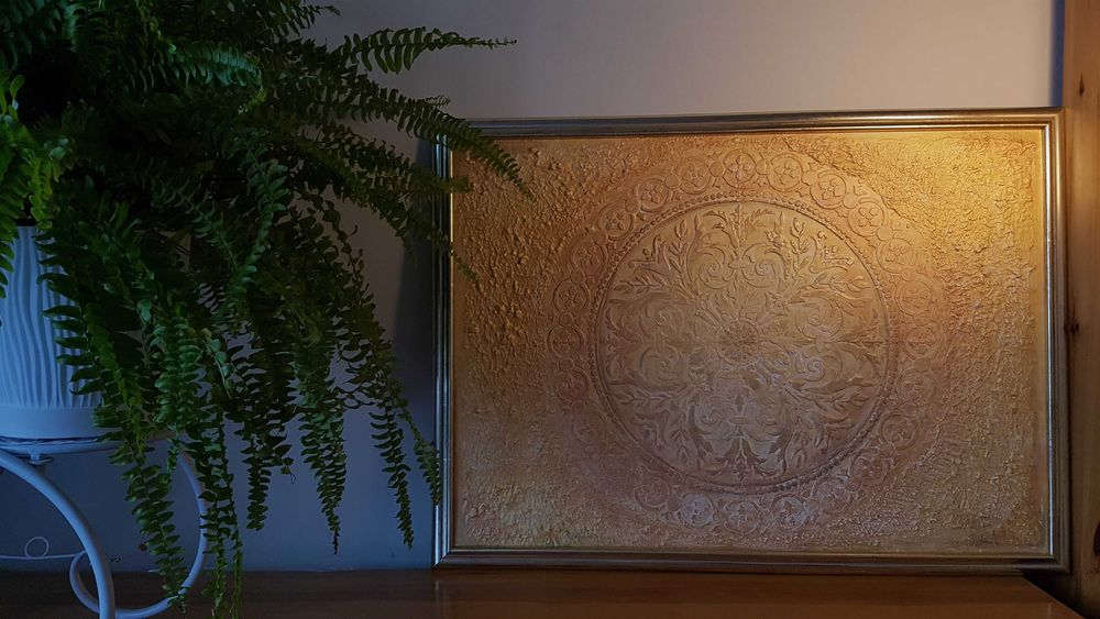 obraz 50/70  cm złota mandala