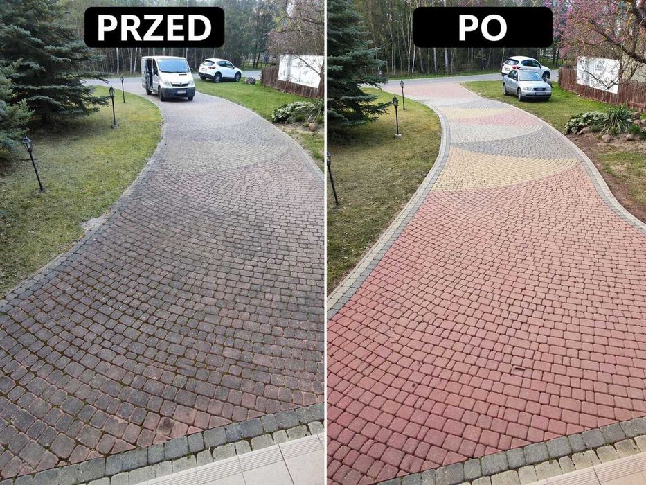Mycie kostki brukowej BEZ CHEMII – tylko woda