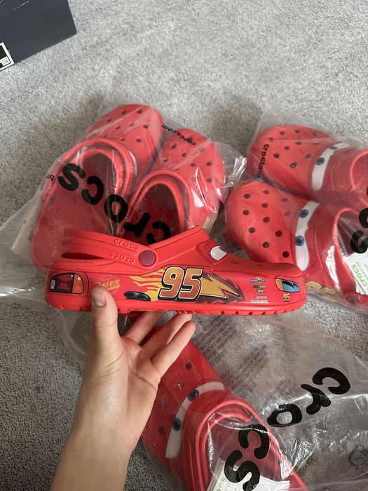 РОЗПРОДАЖ Crocs Mcqueen Cars Крокси Молнія Маквін в наявності 38-43