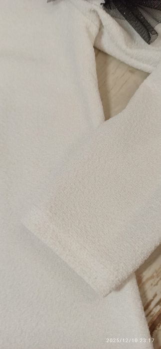 Biała wizytowa bluzka dla dziewczynki 10lat 140 bdb