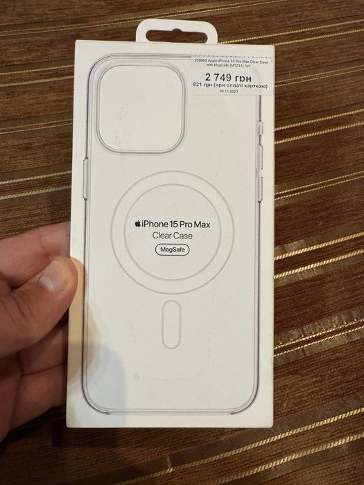 Оригінальний чохол Apple Clear Case with MagSafe для iPhone 15 Pro Max