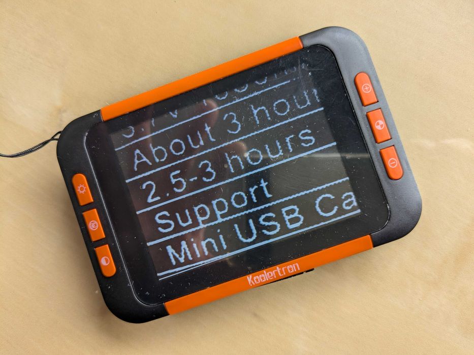 Lupa digital. Auxiliar de leitura portátil. Ampliação de 2x a 32 x.