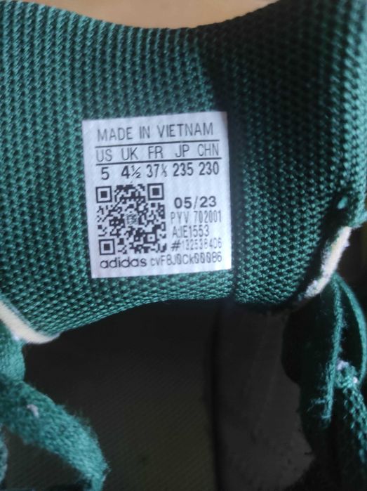 Buty piłkarskie Halówki Adidas Sala zielono - białe rozmiar 37 1/3