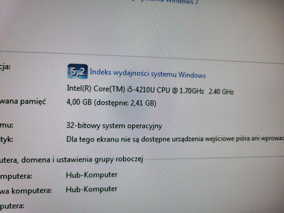 Laptop Acer Travelmate P645 i5 uszkodzona matryca