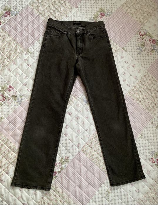 Czarne jeansy z efektem sprania S 36 angels basic mom jeans boyfriend