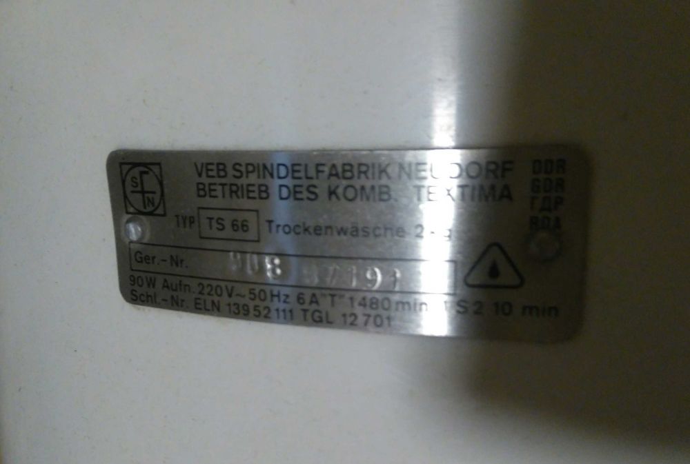 Enerdowska wirówka do prania mod.TS-66
