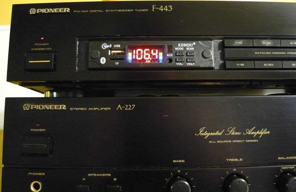 Pioneer + PILOT radio MP3 WMA USB bluetooth TF AUX UKF FM wieża  Tuner