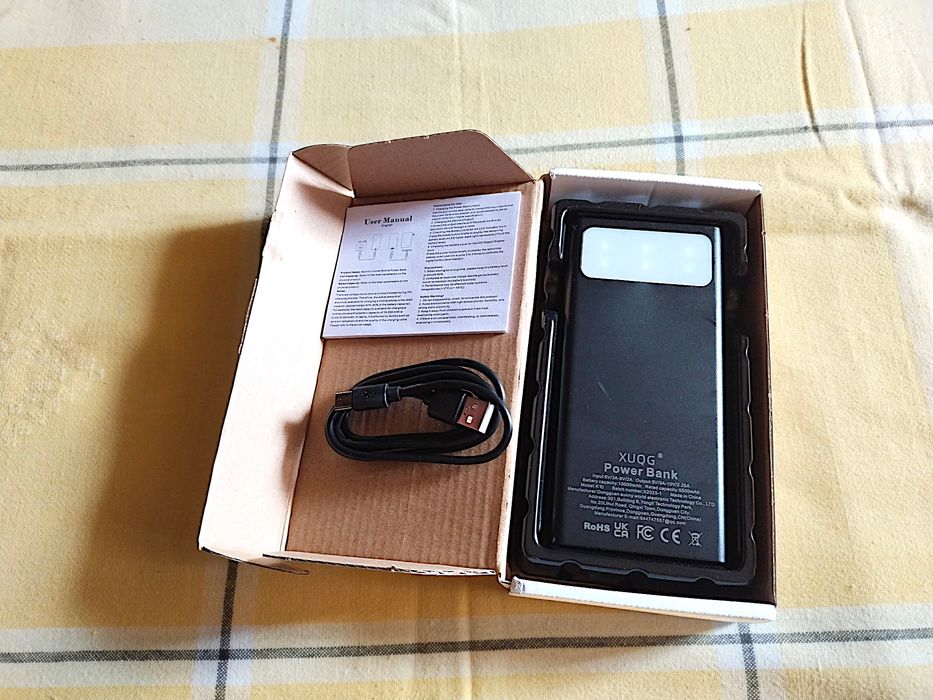 Новый повербанк XUQG 10000 mAh с LED фонариком и быстрой зарядкой (Power Bank) + подарок