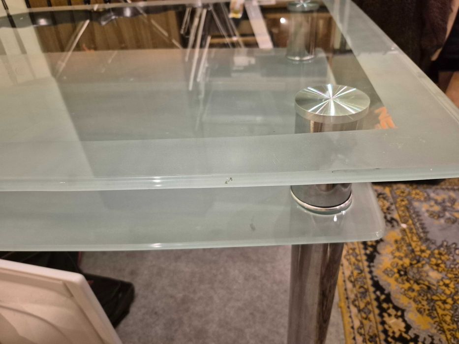 stół  do salonu szklany 150x90wys75