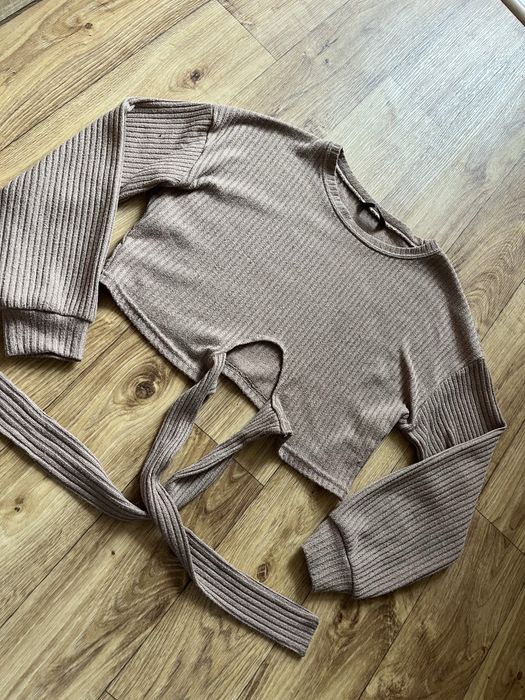 Лонг кофта в рубчик м л