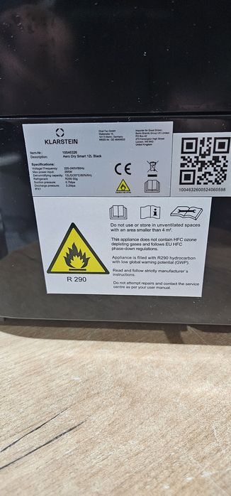 Осушувач повітря AeroDry Smart 12 л/24 год 2,5 л, чорний