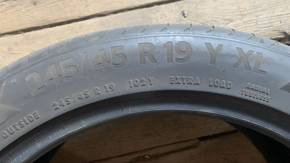 2шт 24рік 245/45R19 Continental PremiumContact6