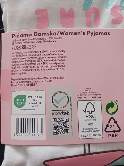 Nowa piżama Pusheen rozm. M