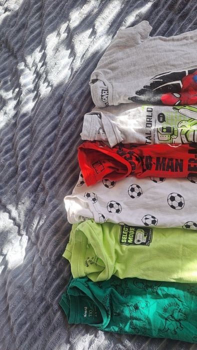 6x t-shirt , 3 bluzka długi rękaw 110 dla chłopca