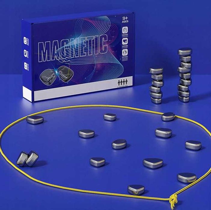Gra magnetyczne kamienie 30 szt. dla dzieci, magnetyczna w szachy