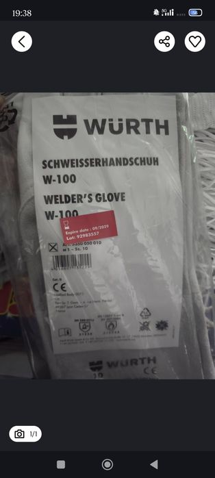 Rękawice spawalnicze 10+2