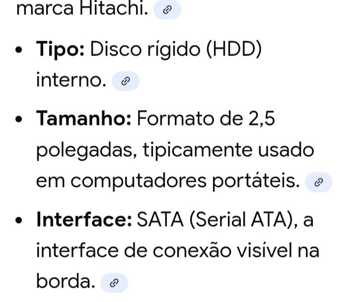 Disco rígido hd hitachi 160g