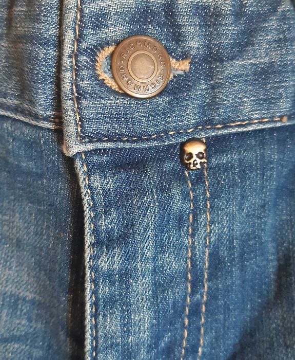 Джинсы голубые John Richmond super skinny размер 30 оригинал италия
