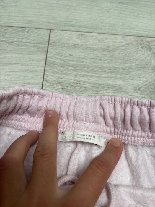 Pudrowy różowe dresy Zara oversize S