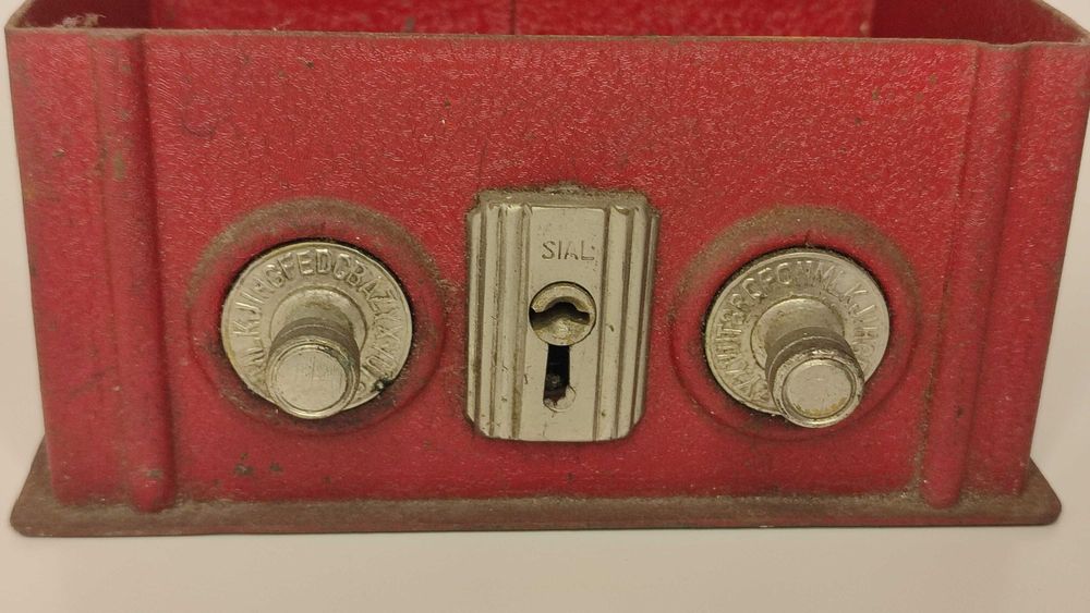 Cofre Antigo Metal Sial Vintage