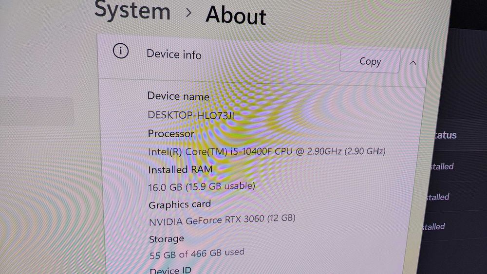 Computador Gamer - I5, RTX3060, 16GB, 500GB