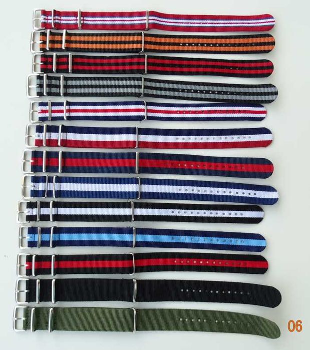 Pasek nylonowy NATO do zegarka szerok 18mm 20mm 22mm czarny oliwkowy