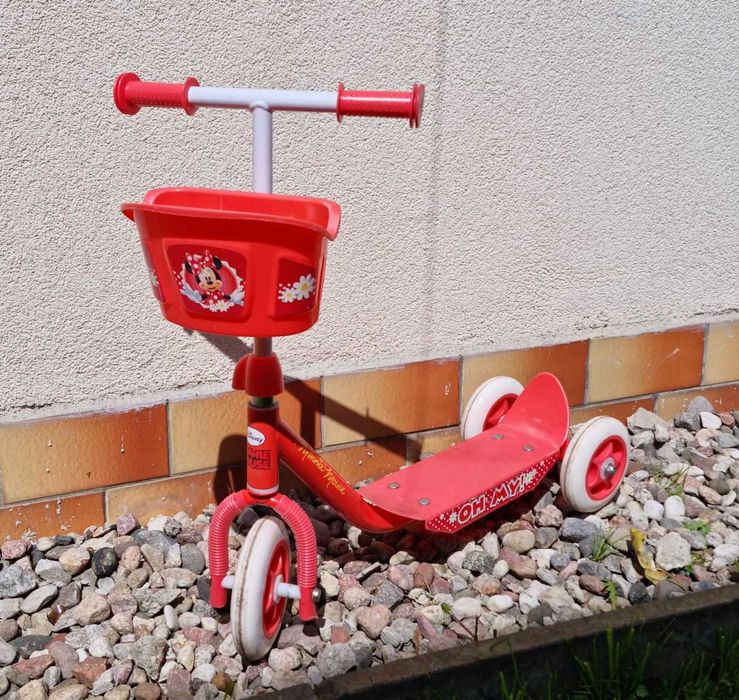 Hulajnoga dla dziecka Minnie Mouse, czerwona, 3-kołowa okazja