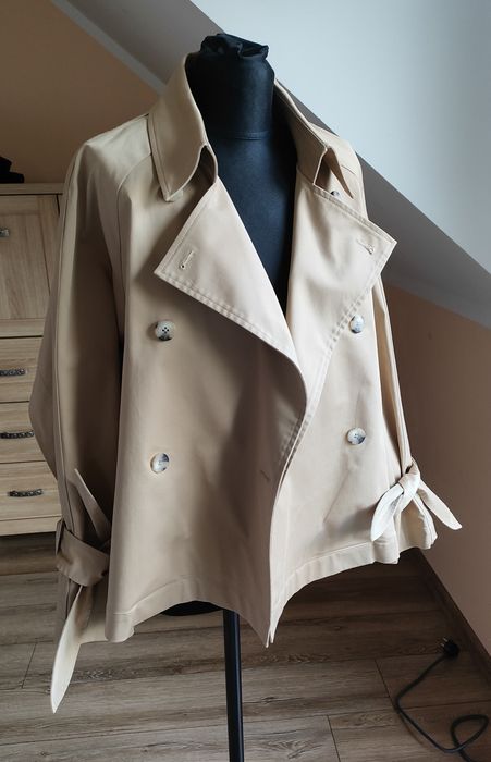 Trencz krótki MLE bawełna beż 36 S Kasia Tusk