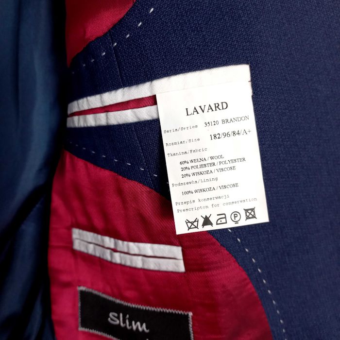 Garnitur granatowy Lavard slim