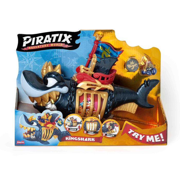 MagicBox - PIRATIX King Shark - Golden Teeth – Rekin z klatką