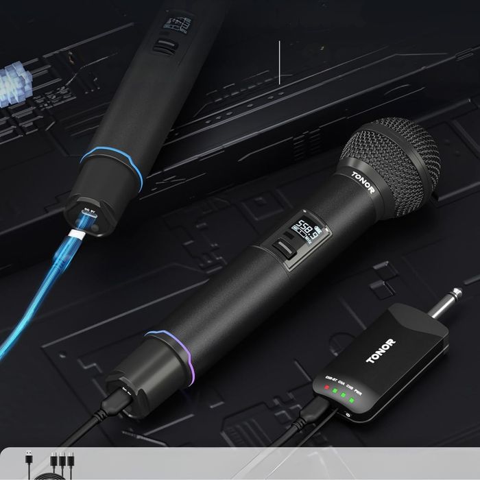 Mikrofon Beprzewodowy TONOR TW720 Bluetooth do 100m UHF Auto-Parowanie