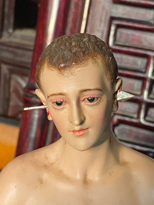 São Manuel Séc XVIII Madeira 27 cm Faustino José Rodrigues