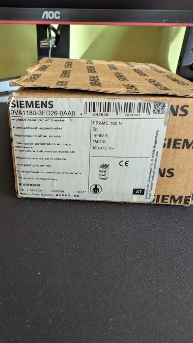 Disjuntor Siemens 3VA1180-3ED26-0AA0