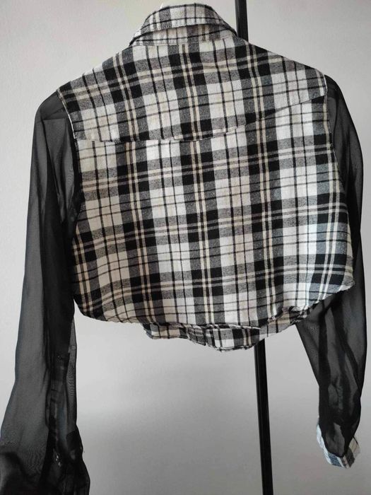 Koszula w krate crop top