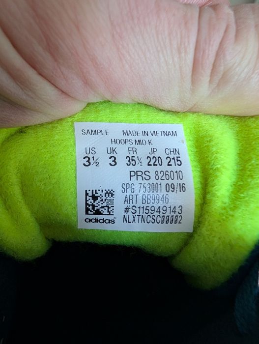 Високі кросівки Аdidas Hoops Mid 35.5 p. (22 см)