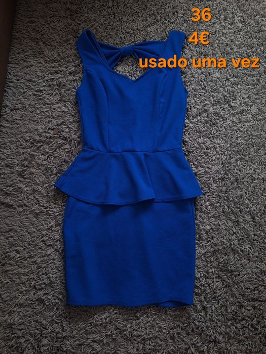 Vestido 36 azul royal