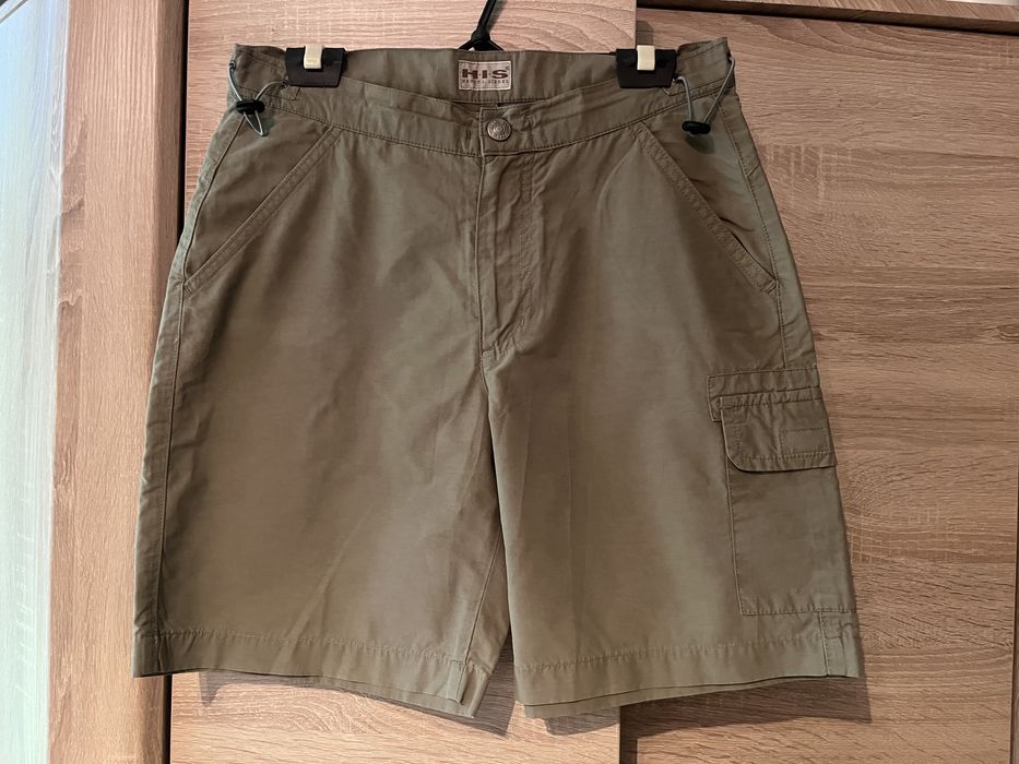 Damskie bermudy khaki wysoki stan H.I.S Henry Siegel jeans XS/34/6 daily basic boho