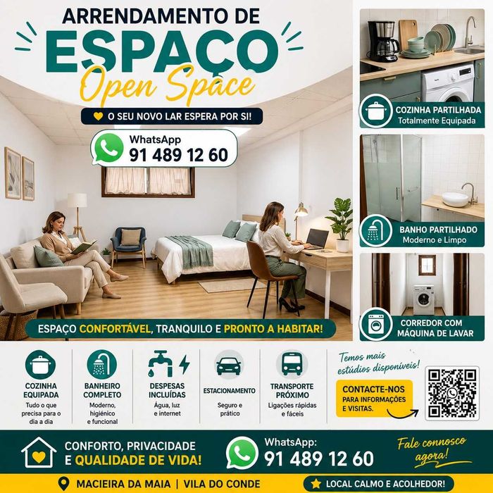 Alugo Espaço com 2 Quartos e 1 Sala Total de 70M