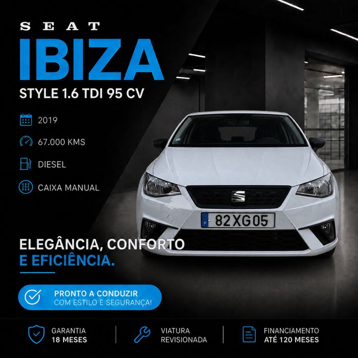 SEAT IBIZA 1.6TDI  c/ 67.000kms 2019