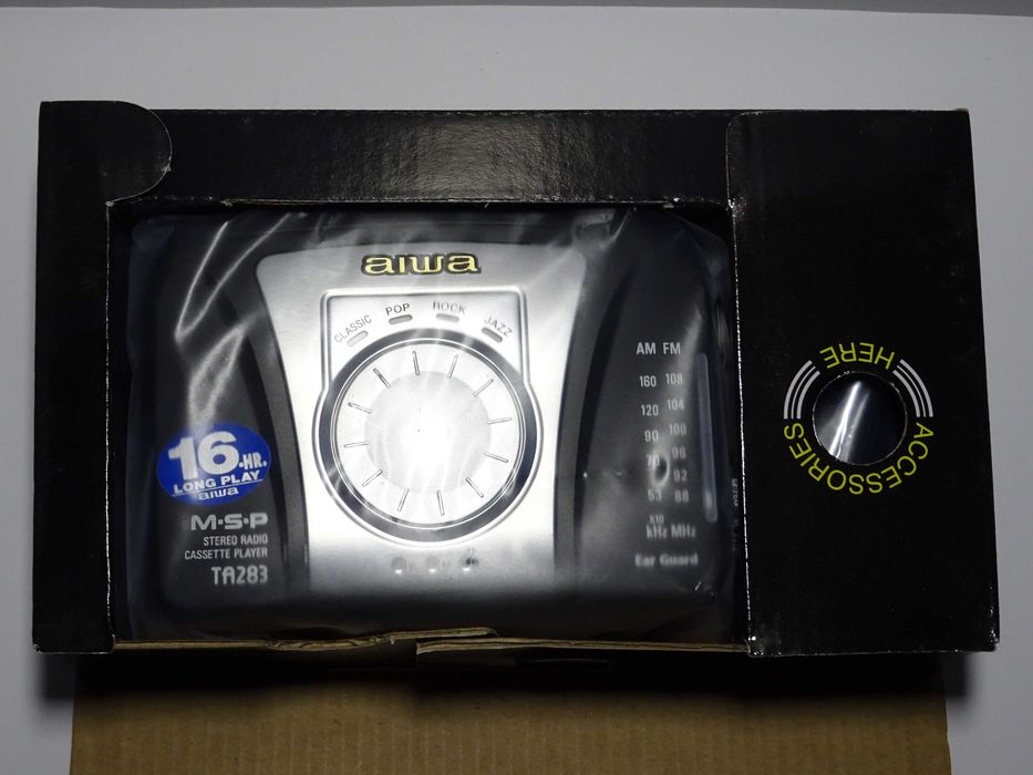 NOWY Walkman AIWA HS-TA283 (BK) Odtwarzacz Kasetowy RADIO/MSP - 1999r.