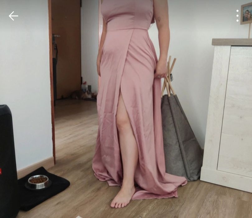 Vestido cerimônia rosa