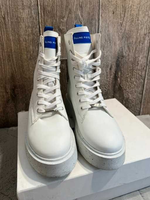 Białe skórzane botki damskie Filling Pieces Jenn 40