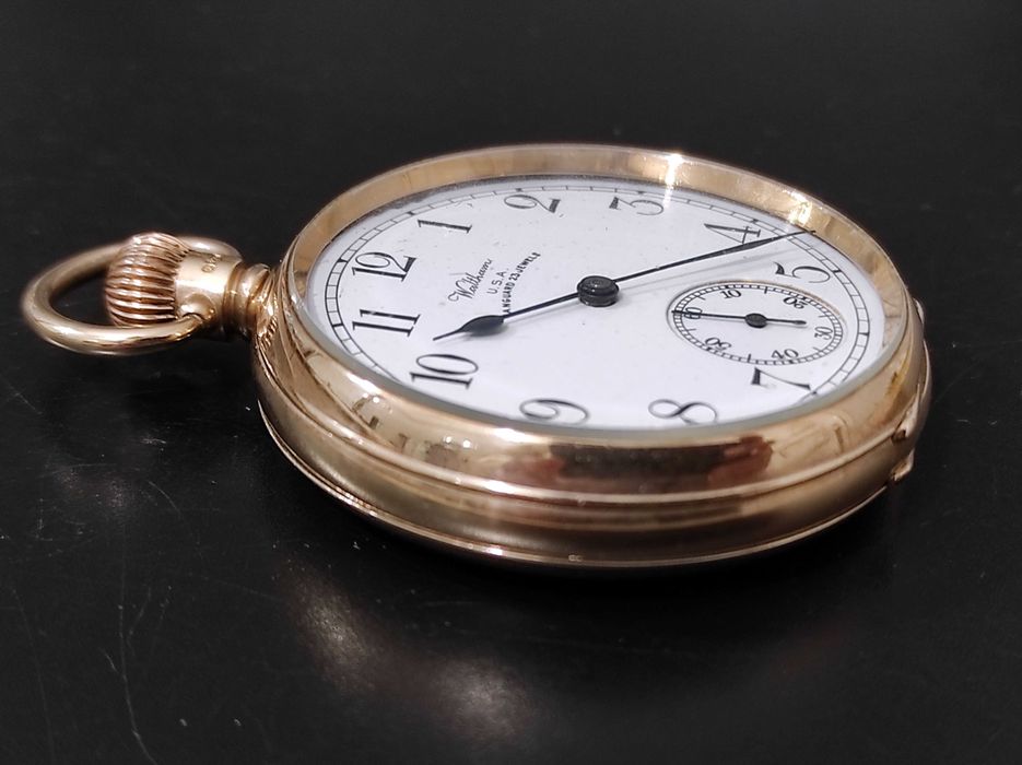 Relógio Waltham de bolso de homem em ouro maciço, em excelente estado.