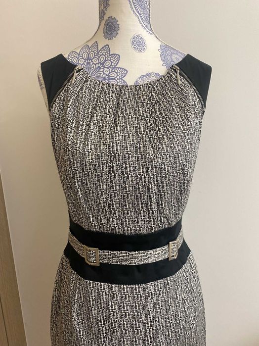 Czarno-biała sukienka SIMPLE XS