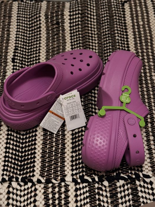 CROCS/Сабо/клоги/КРОКСИ (unisex Stomp Clog 39-40) Бузкові
